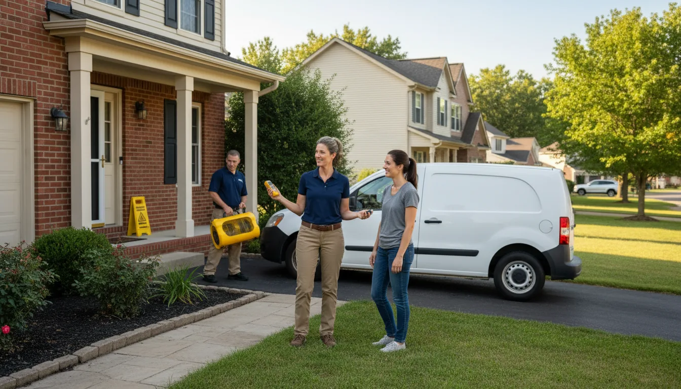 Residential water damage restoration in Fairbury, NE